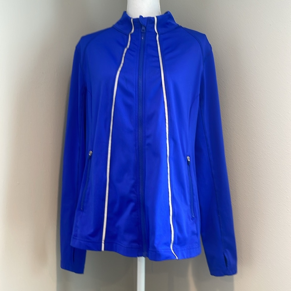 LIVI Active | Stretch Long-Sleeve Athletic Jacket | Royal Cobalt Blue | 14/16